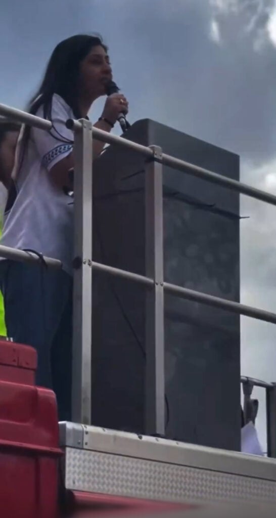 MP Zarah Sultana declares ‘this country belongs to us’ and vows to ‘fight them in the streets’ at anti-far-right rally