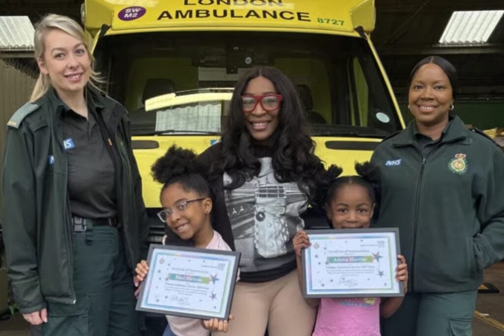 Six-year-old Croydon girl honoured by London Ambulance Service after saving mother’s life with emergency call
