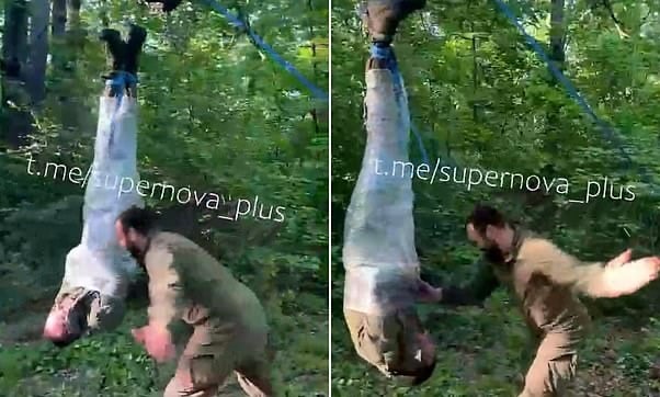 Putin Soldier Wrapped in Clingfilm and Beaten in Latest Russian Army Abuse Video