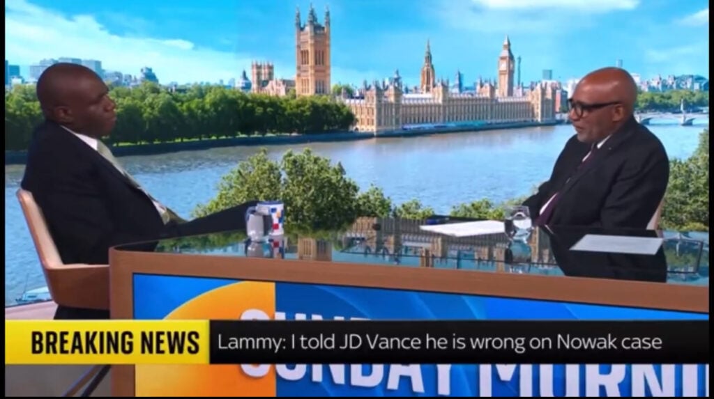 Lammy Defends Floyd Anger But Questions Farage’s ‘Pure Cold Rage’ Over Nowak