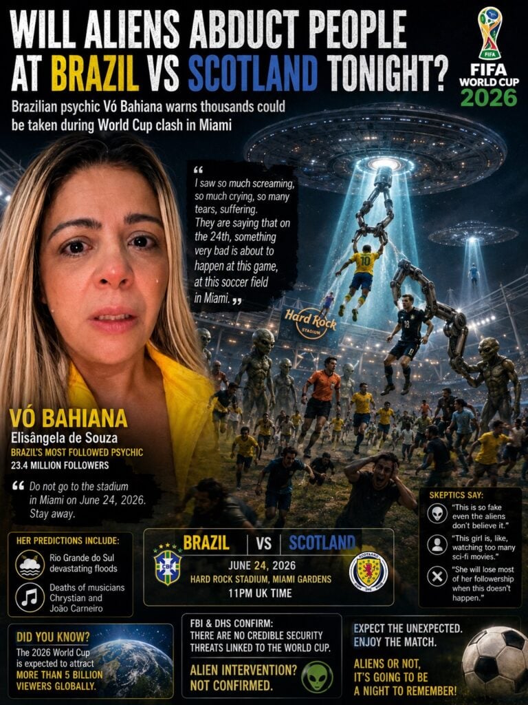 Will Aliens Abduct People At Brazil Vs Scotland Tonight?