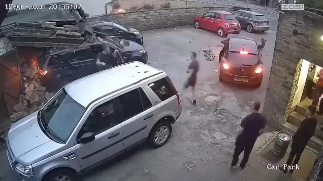 Car Smashes Into Bradford Pub Building In ‘Deliberate’ CCTV Attack