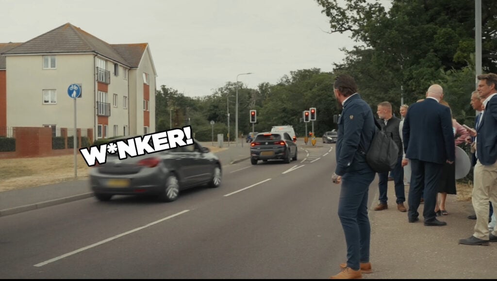 Viral Clip Shows Woman Crashing Seconds After Branding Farage a ‘W*r’