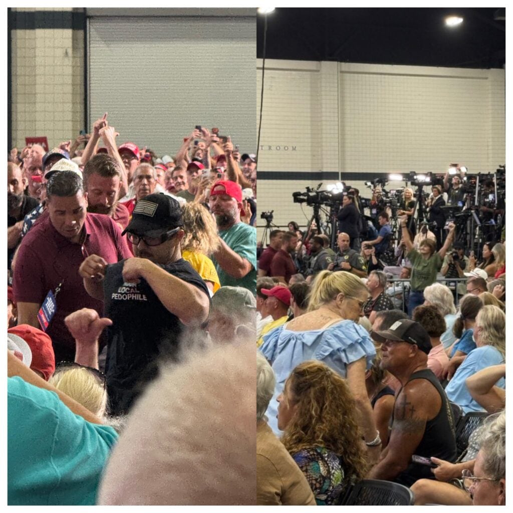 Trump Rally Interrupted as Protesters Ejected During South Carolina Senate Runoff Event