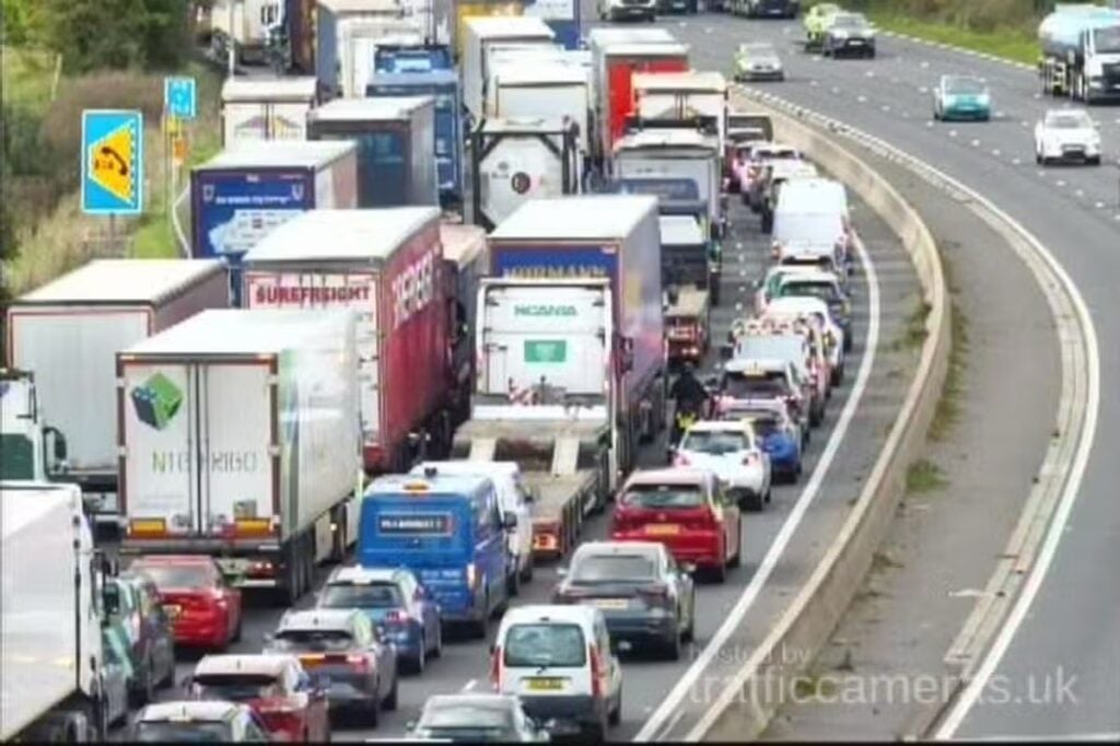 Man, 41, dies in M6 crash involving van and lorry as northbound carriageway stays shut for resurfacing