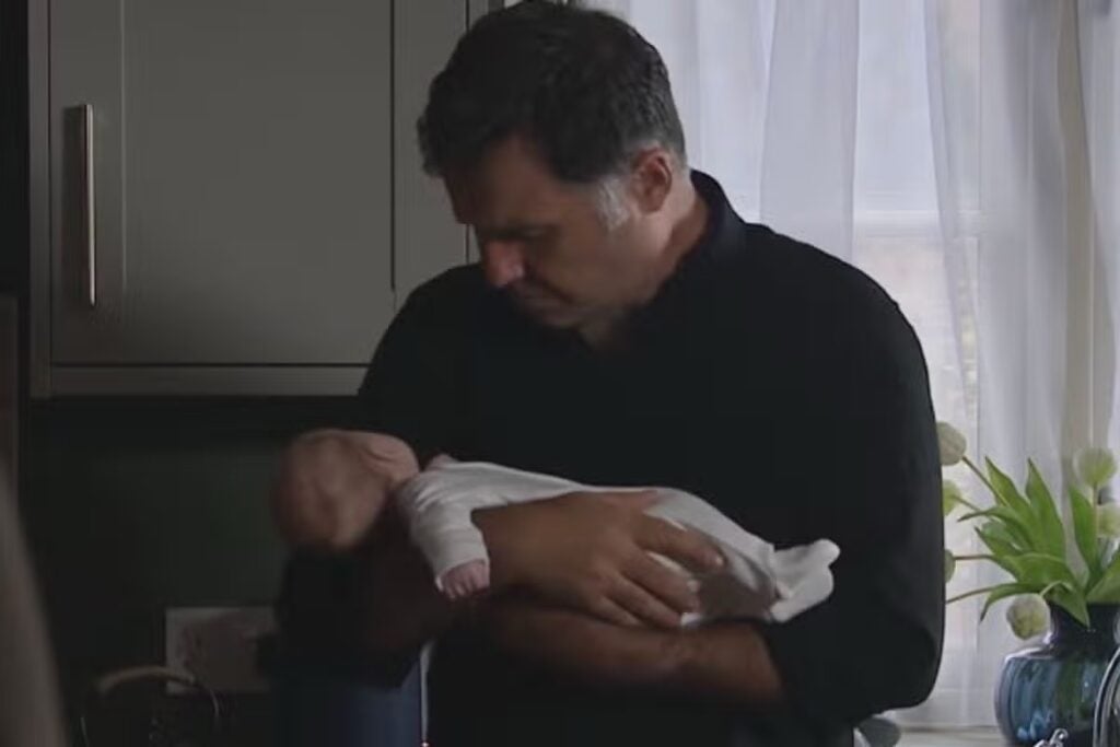 Emmerdale: who is the hooded figure at Home Farm as Baby Tate is kidnapped?